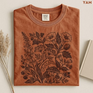Poisonous Plants Shirt, Botanical Goth Shirt, Dark Academia Botanical Tee, Witchy Plant Shirt, Vintage Botanical Tee image 6