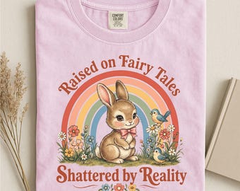 Camiseta de conejito caprichoso, sudadera floral estilo cottagecore, camiseta gráfica estilo fairycore, regalo de conejo de cuento de hadas, camiseta Whimsigoth Comfort Colors