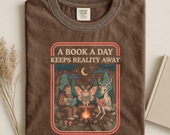 Cryptid Book Club Shirt, Funny Cryptid Reader Tee, Bigfoot Mothman Shirt, Book Lover Gift, Bookish Graphic Tee