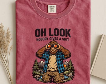 Funny Bigfoot Sasquatch Shirt, Mountain Bigfoot Outdoors Squatch Tee, Bigfoot Funny Hiking Mountain Gift, Funny Hiking Gifts For Men