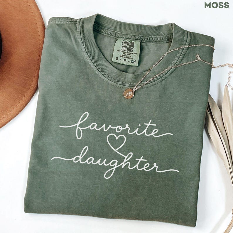 Favorite Daughter Shirt, Awesome Daughter Tee, Best Daughter Birthday Gift, Gift For Daughter, Cool Daughter Comfort Colors Shirt image 7
