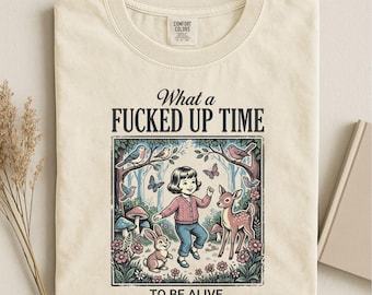Camiseta divertida de humor negro, Camiseta "Qué jodido momento para estar vivo", Camiseta sarcástica Comfort Colors, Camiseta divertida de humor para adultos