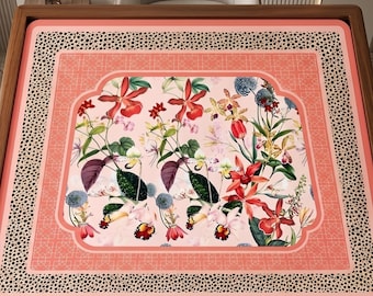 Tapete de mesa de Mahjong con estampado floral: Reduce el ruido, funda antideslizante para el juego.