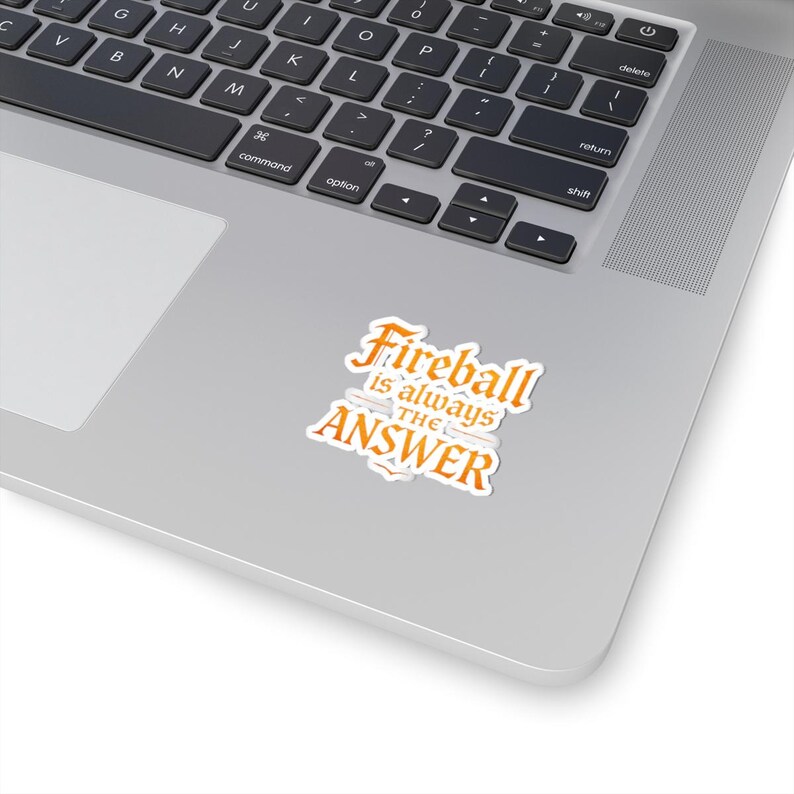 Adesivo "Fireball Is Always The Answer" - Decalcomania per laptop, bomboniera per feste immagine 5