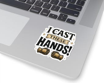 Adesivo "I Cast These Hands" di D&D Monk: divertente adesivo motivazionale per laptop