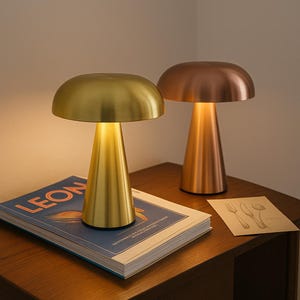 Modern Mushroom Table Lamp – Rechargeable LED Bedside Light