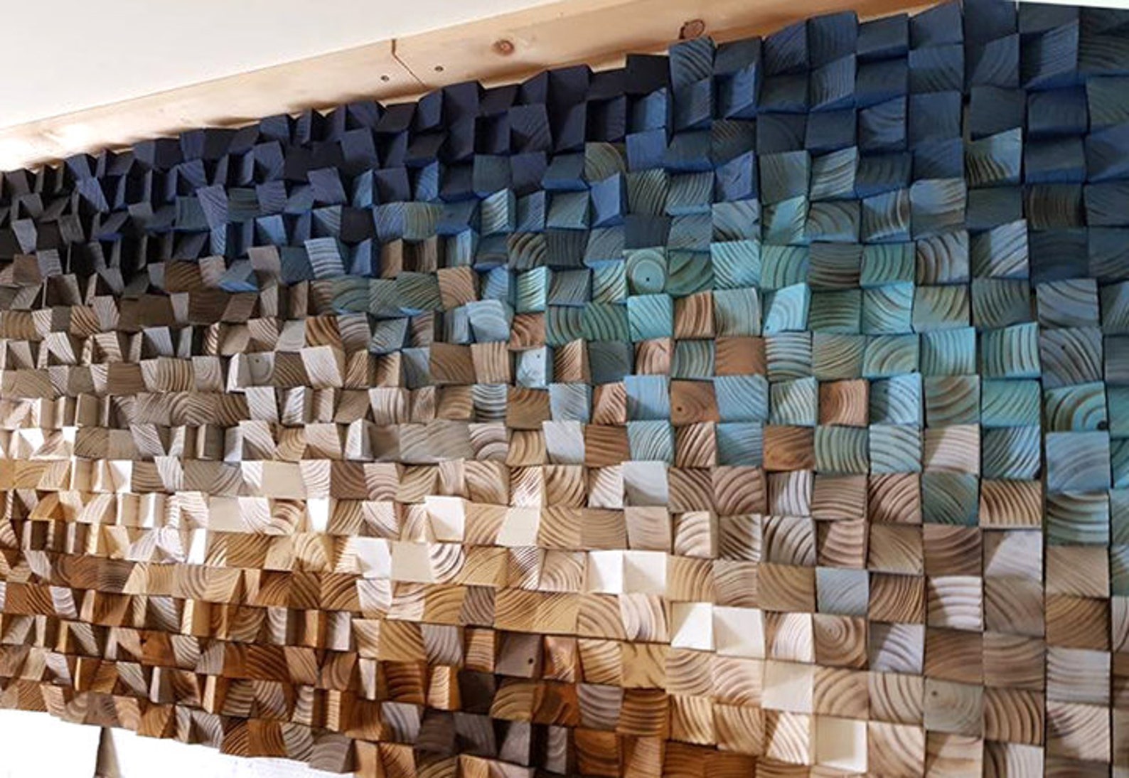 Reclaimed Wood Wall Art black River Wood Mosaic Etsy Singapore