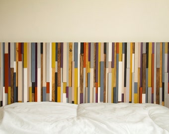 Reclaimed Wood Headboard, modern wood art headboard, reclaimed furniture