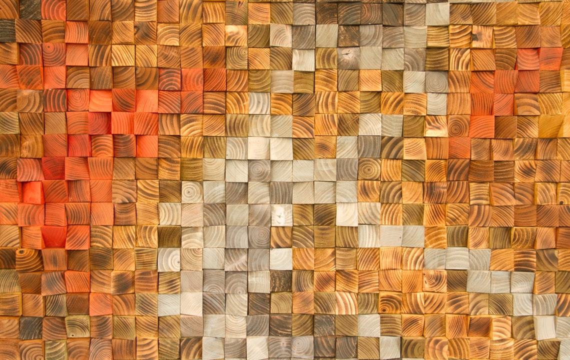 Large Rustic Art wood wall sculpture abstract painting on Etsy