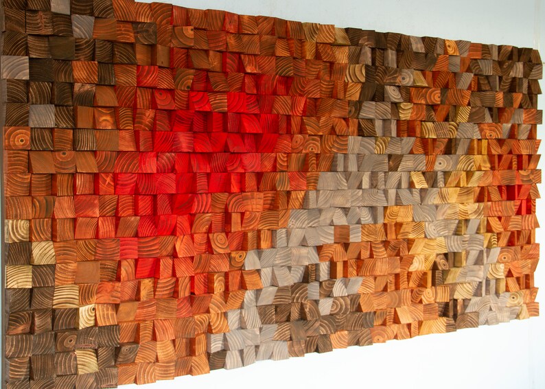 Rustic Wood Wall Art Reclaimed Wood Art 3D Wall Art Decor Etsy