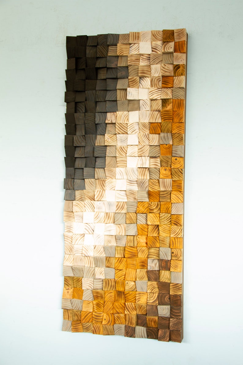 Acoustic Panel Wood Wall Art sound diffuser wood art black Etsy