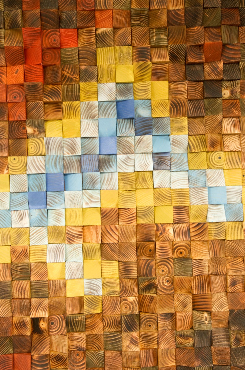 Northern Lights Wood Wall Art Rustic Wall Art Reclaimed Wood Etsy