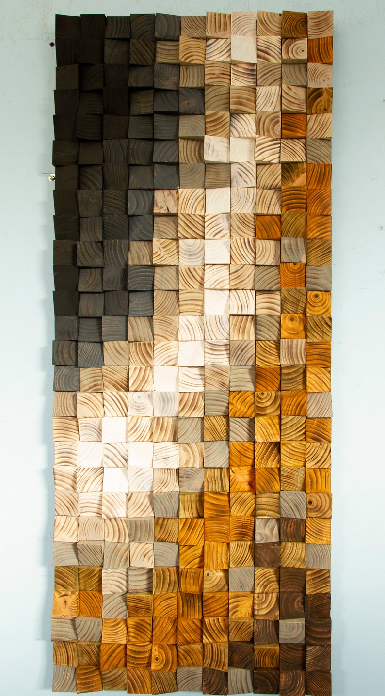 Acoustic Panel Wood Wall Art sound diffuser wood art black Etsy