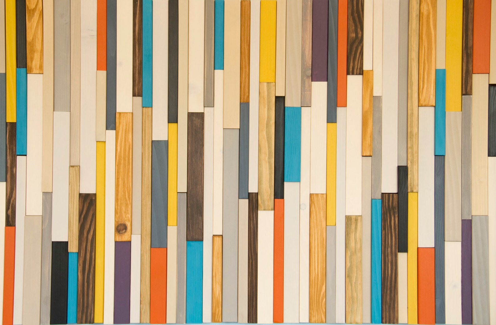 Mid Century Wall Art Reclaimed Wood Art Sculpture Painted Etsy