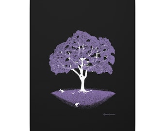 Toile de jacaranda mauve : décoration nature sud-africaine