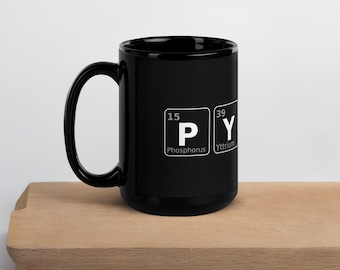 Python Periodensystem Becher | Programmierer Kaffeetasse | Programmiersprache Tasse