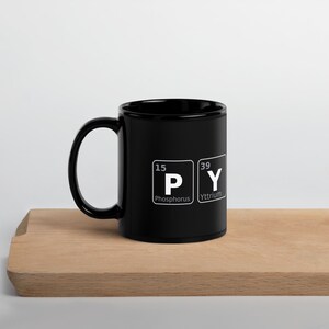 PYTHON Periodic Table Mug | Python Developer Coffee Cup | Programming Language Mug