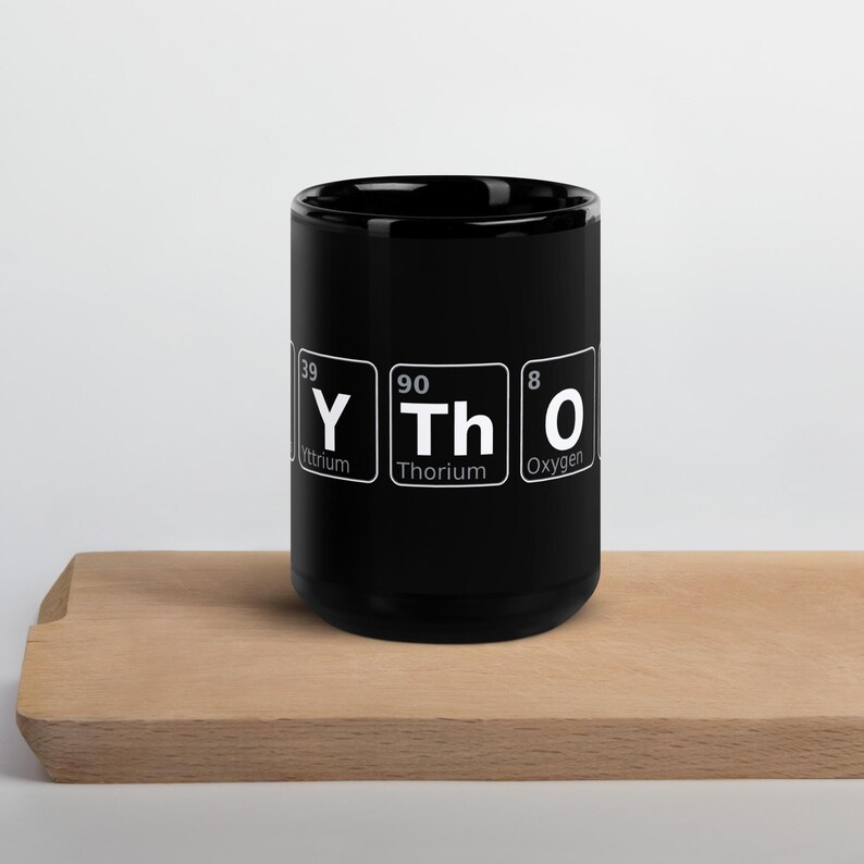 PYTHON Periodic Table Mug | Python Developer Coffee Cup | Programming Language Mug