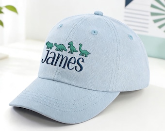Custom Embroidered Denim Kids Hat, Personalized Name, Initials Caps, Toddler Boy Monogram Cap, Kids name Baseball Hat