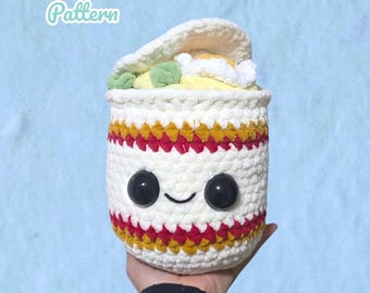 Modèle de ramen instantané au crochet, peu ou pas de couture