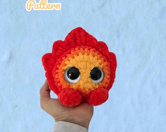 Modèle de crochet sans couture pour petit démon de feu