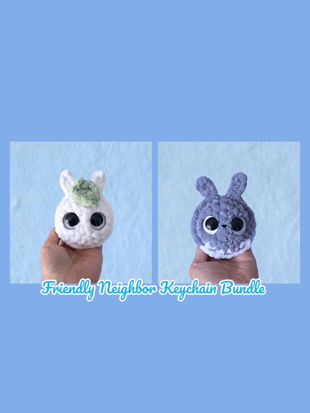 Mini Neighbor Keychains Crochet Pattern LOW SEW Bundle - Etsy