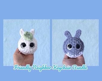 Mini porte-clés voisins au crochet, modèle facile à coudre