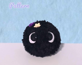 Patrón de crochet de carbón Chibi SIN COSTURA