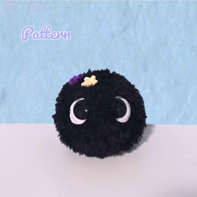 Chibi Coal Crochet Pattern NO SEW image 1