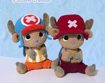 Paquete de patrones de crochet de renos de anime