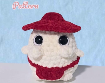 Patrón de crochet de rábano chibi de costura baja