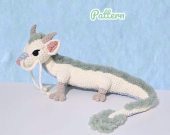 Patrón de crochet de dragón espiritual sentado