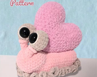 Modèle de crochet d'escargot de la Saint-Valentin