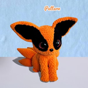 Patrón de crochet de zorro ninja de anime