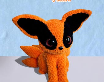 九尾の狐の着ぐるみパジャマ - 超ソフトフリース素材のワンジーで