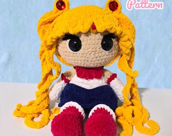 Patrón de crochet del guerrero lunar