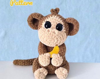 Patrón de crochet de mono bebé