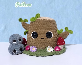 Tree Stump Buddy Crochet Pattern