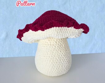 Patrón de crochet de hongo grueso sin costura