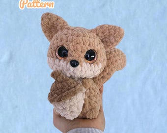 Squirrel with Acorn Crochet Pattern Low Sew