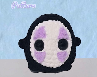 Patrón de crochet Chibi No Face de costura baja