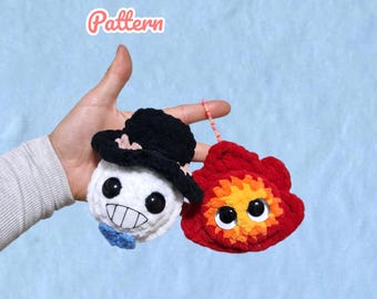 Patrón de crochet para llaveros de mini castillos, paquete de costura baja