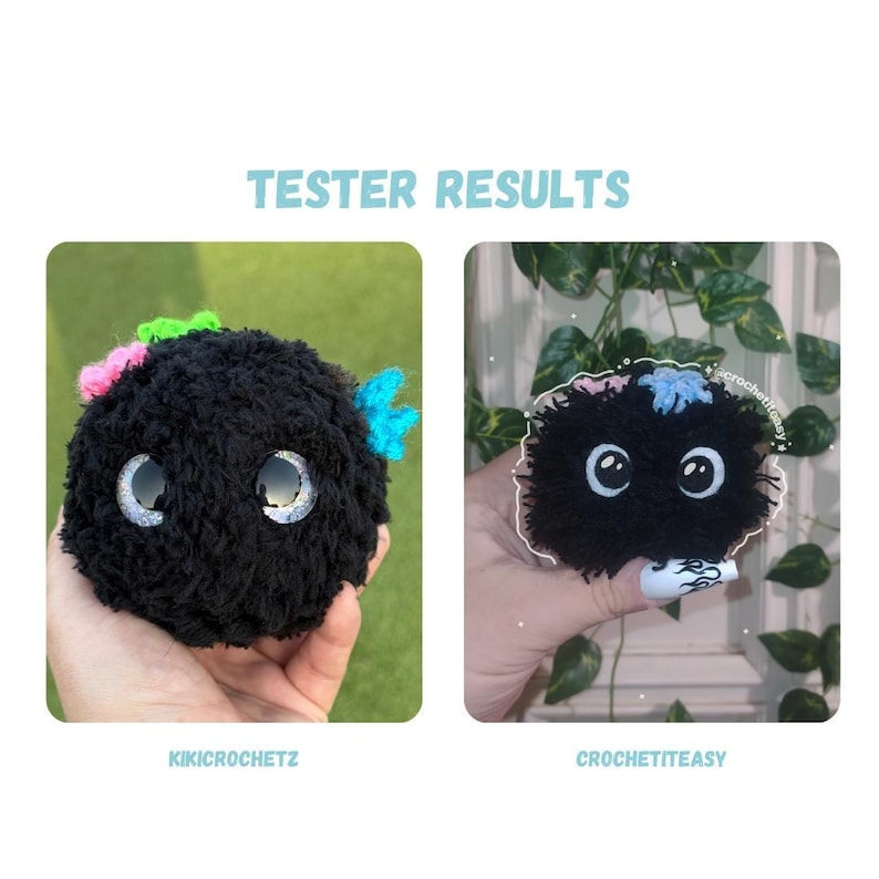 Chibi Coal Crochet Pattern NO SEW image 4