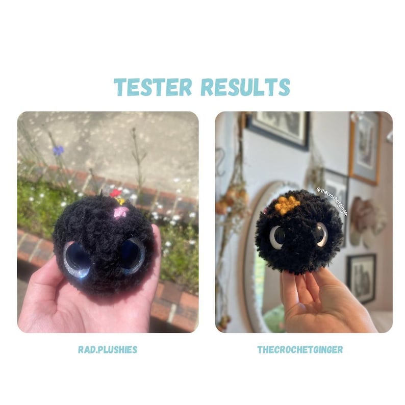 Chibi Coal Crochet Pattern NO SEW image 6
