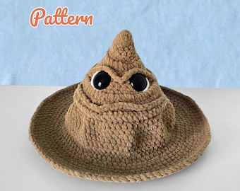 Patrón de crochet para el sombrero de mago del Sombrero Seleccionador