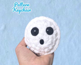 Mini Forest Ghost Keychain Crochet Pattern NO SEW