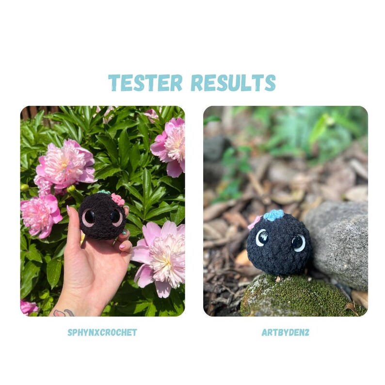 Chibi Coal Crochet Pattern NO SEW image 2