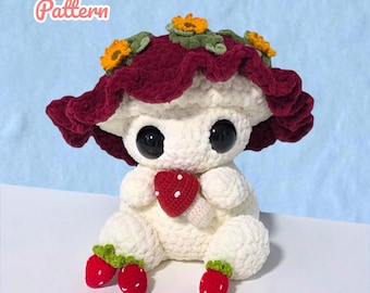 Patrón de crochet de hongo chibi