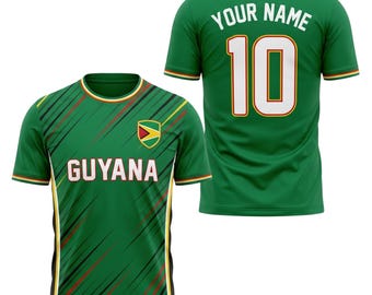 Custom Guyana Soccer Jersey – Personalized Name & Number Shirt for Fans