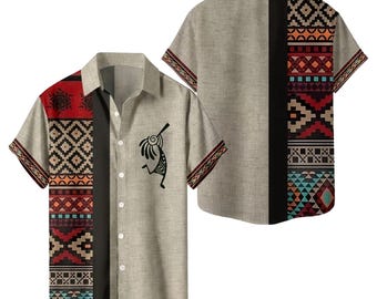 Vintage Khaki Tribal Totem Music Symbol